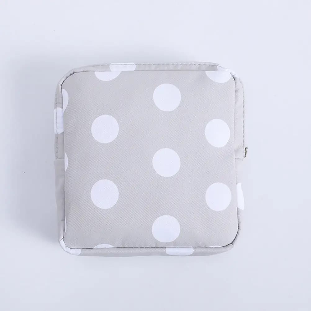 2 Pezzi Borsa Porta Assorbenti Igienici in Cotone con Cerniera, Design da Viaggio, per Esterni, Ufficio, Portamonete, Borsa per Pannolini per Donne e Ragazze, Grande