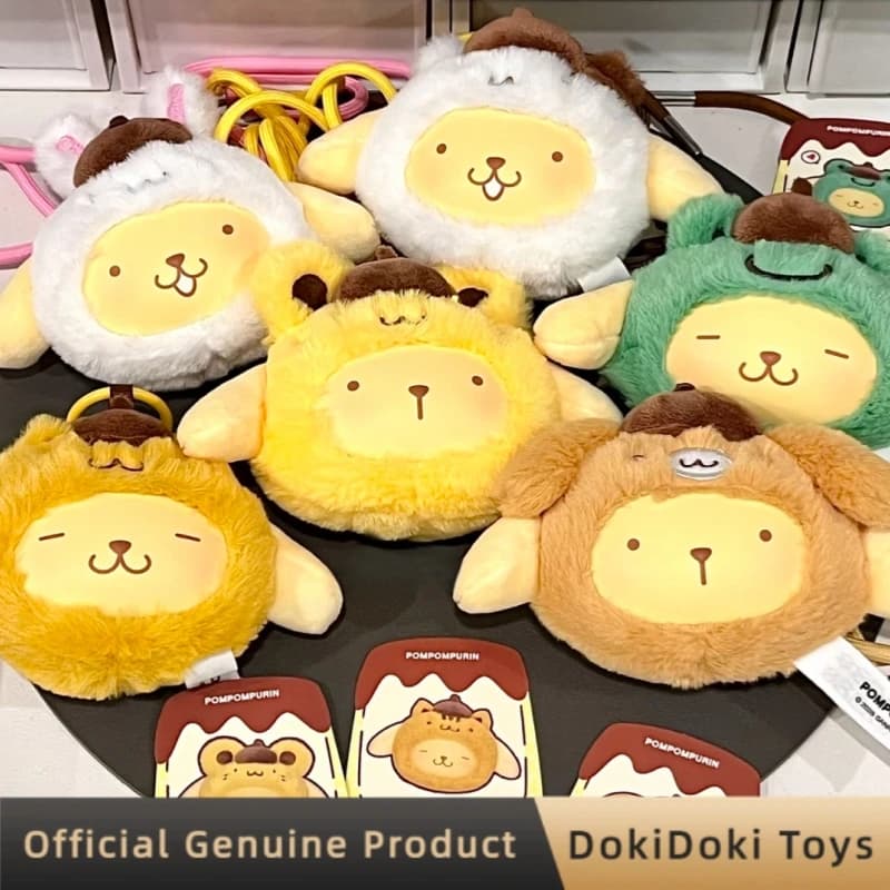 Genuine Pompompurin Good Friends Series Blind Box Cute Vinyl Plush Pendant Figure Doll Keychain Mystery Box Toys Gift For Girls