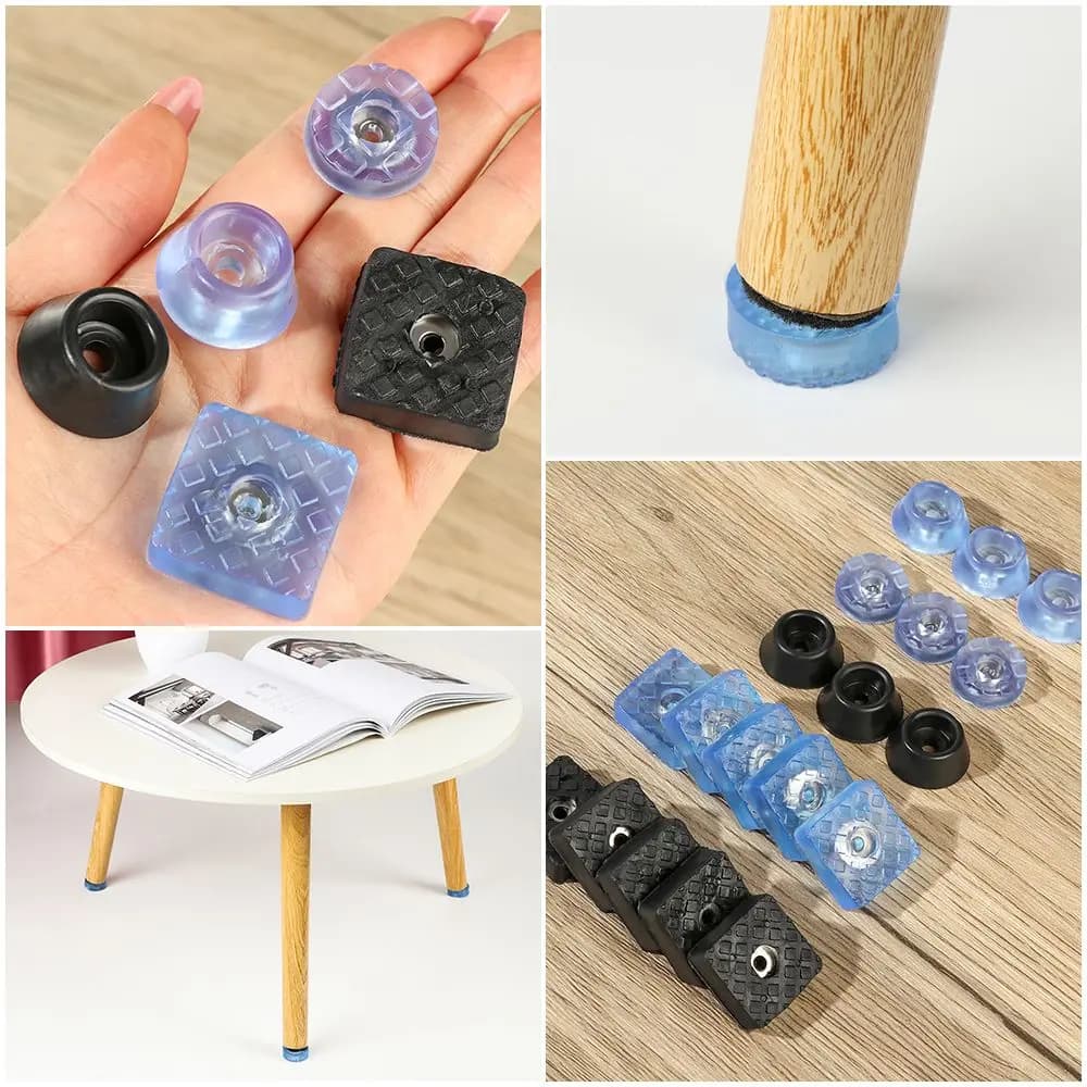 10pcs Clear Soft Furniture sedia piedini da tavolo gamba inferiore antiscivolo protezione per pavimenti in legno vite antirumore sul Pad
