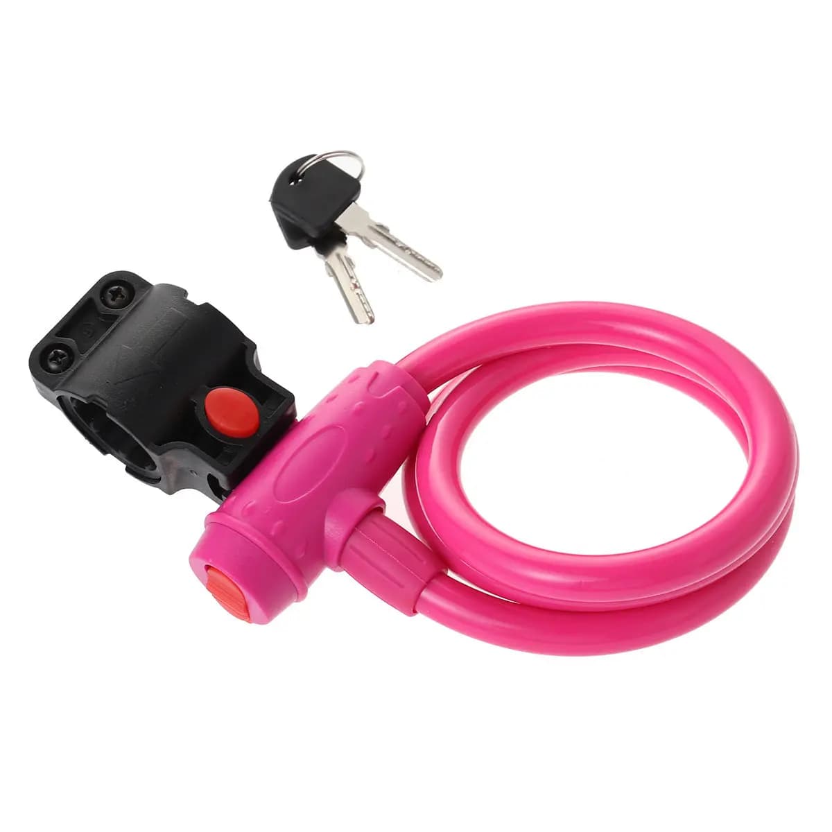 Pink Colorful Bike Cable Lock Braided Steel Anti-Theft Chain Lock for Mountain Road Bicycle Cycling Security Bike Padlock
