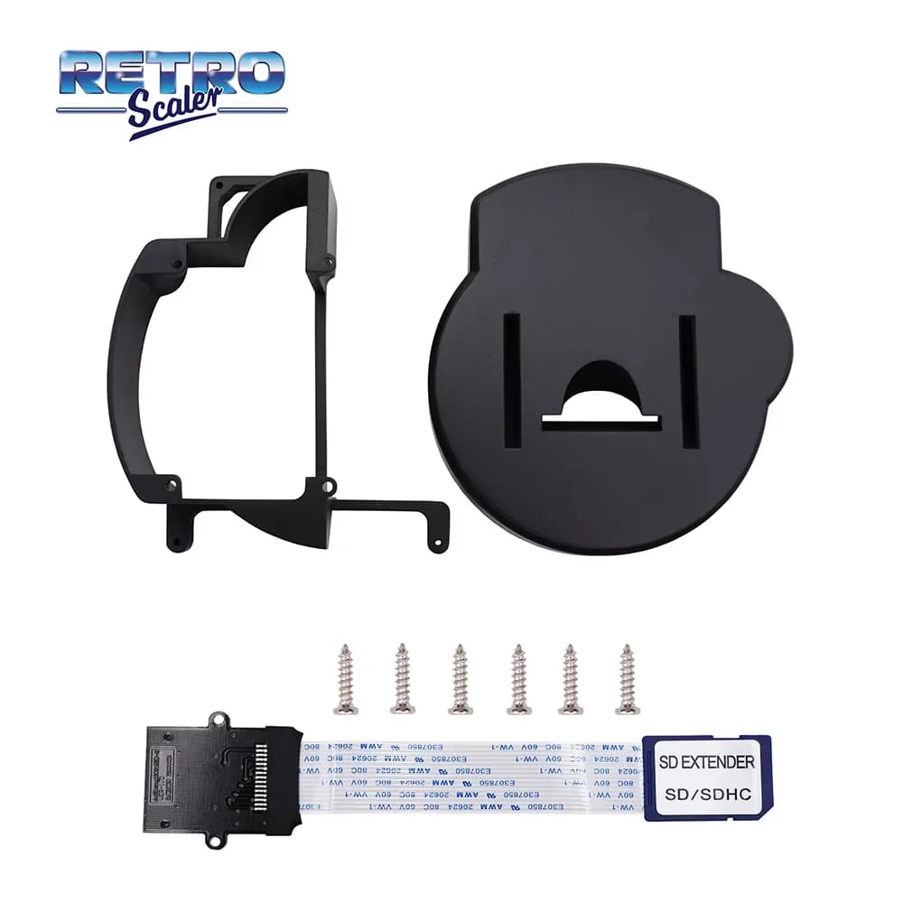 RetroScaler GC Kit di montaggio stampato con cavo di prolunga per scheda SD per caricatore GC CUBEODE per lettore di dischi console GameCube NGC