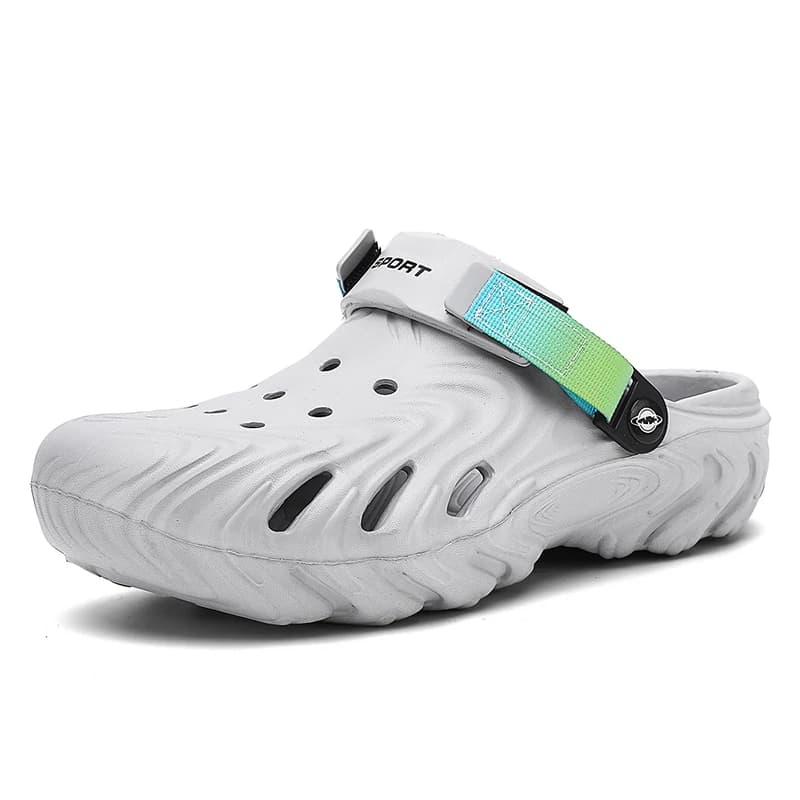 Men's Hollow-Out Clogs, Beach Sandals, Thick-Soled, Non-Slip, Lightweight, Comfortable, Versatile, Dual-Wear Men's Sandals