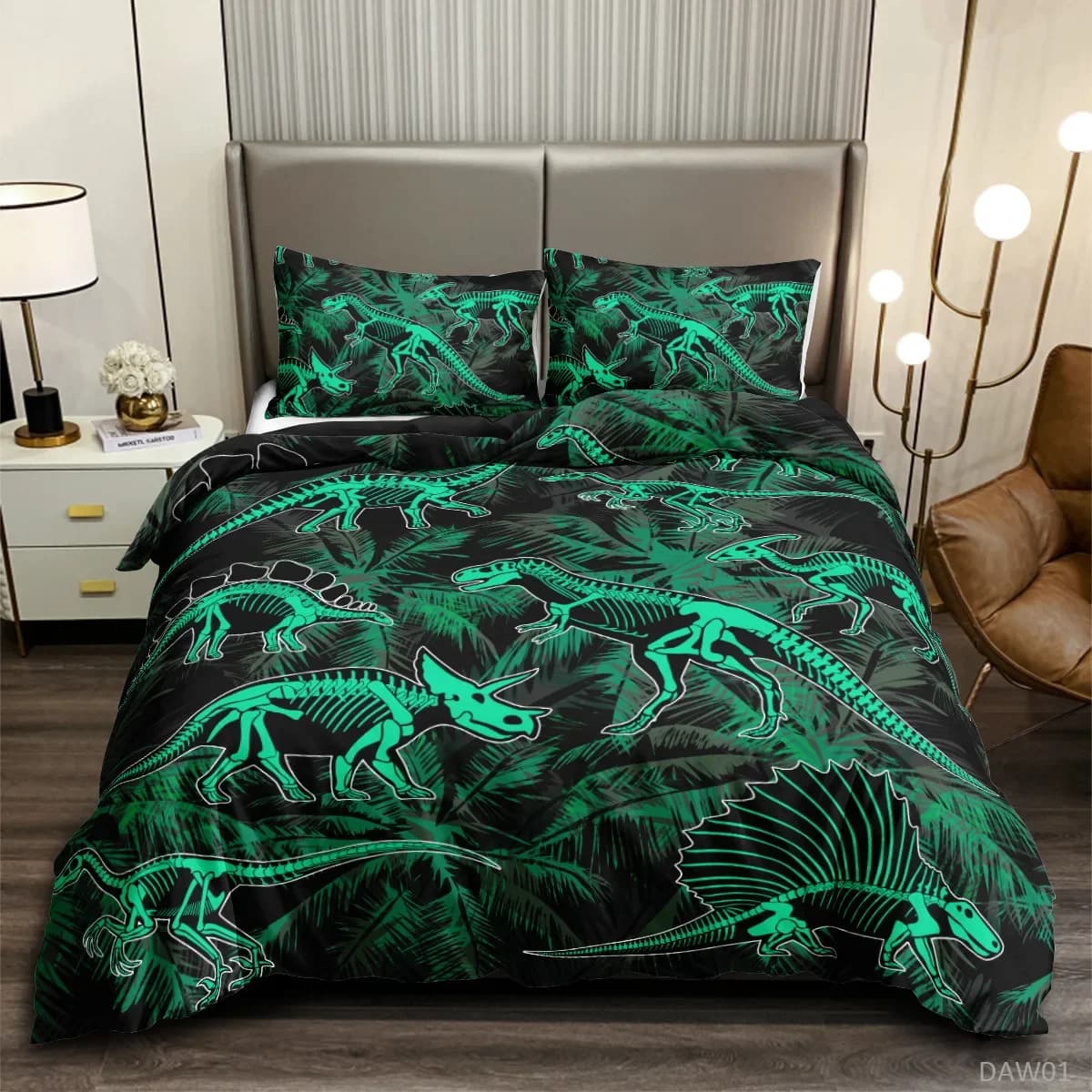 Roar Dinosaur Sheets Twin Bed Linen for Kids Jurassic Children's Teenager Set Super Soft Microfiber Home Decorations Birthday Gift