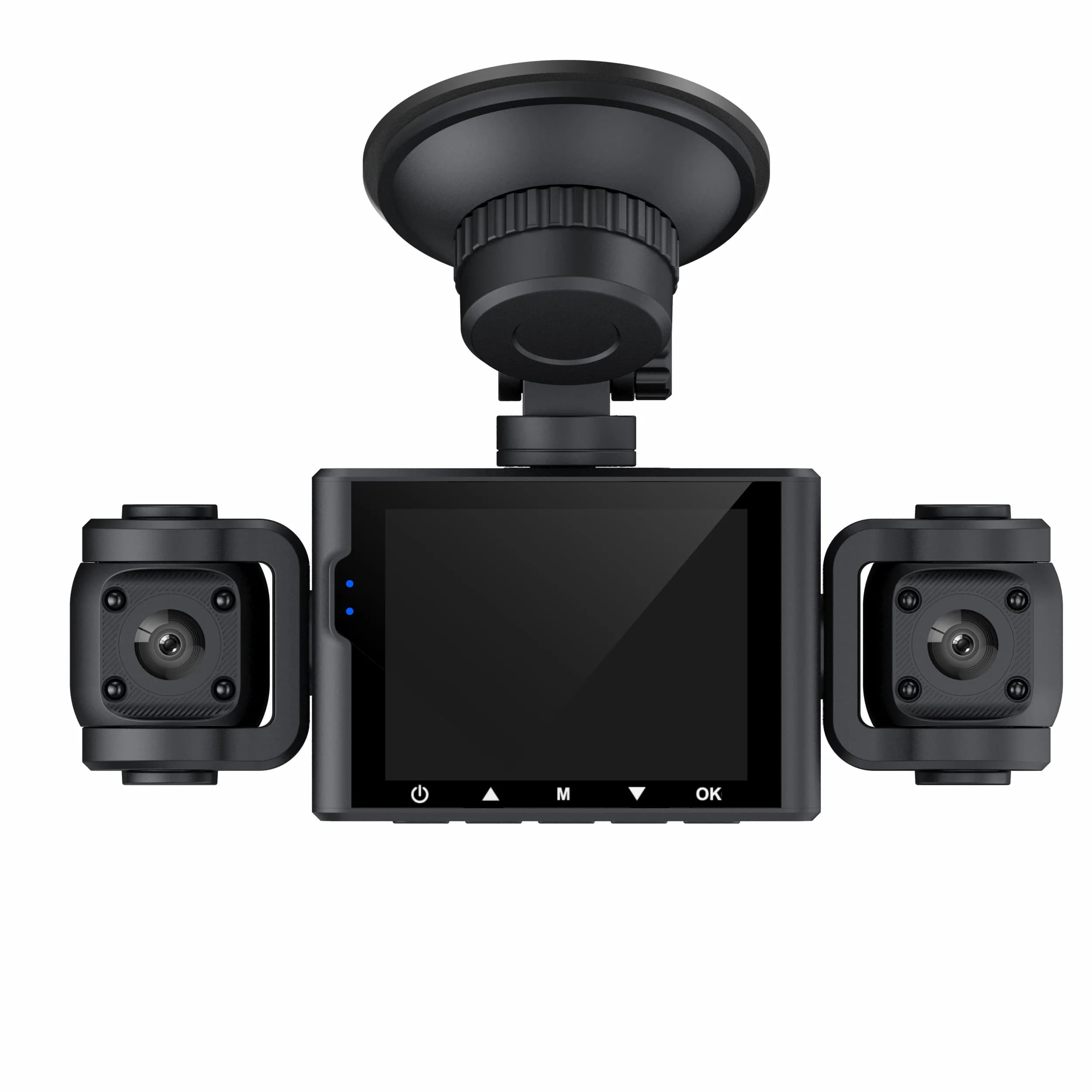 Vendita calda nuova visione notturna ad alta definizione Wifi collegato Internet mobile 1080P Dashcam a tre canali 360