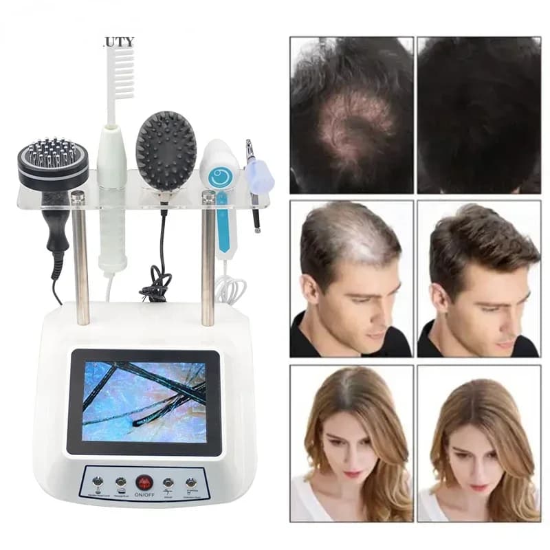 Warm Sale 5 in 1: Lift for HEAD HEAD, Water and Oxygen Spray Gun, Capelluto Cuoio Massage, High Frequency Current Comb, Meridian Bio Brush