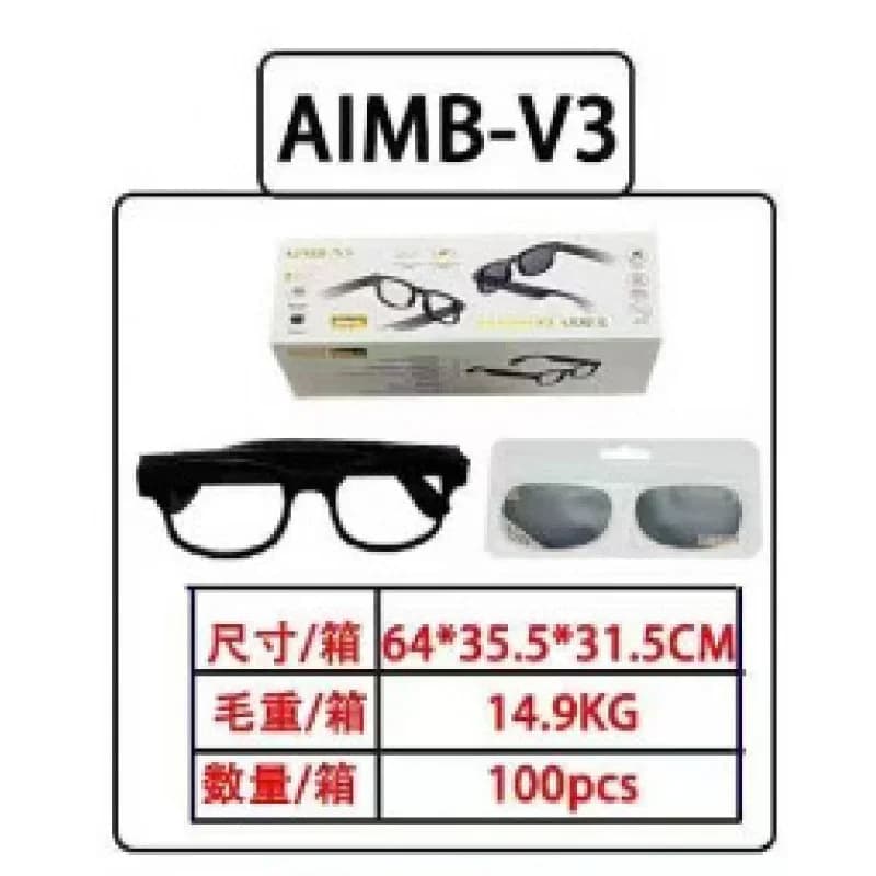 V3 Smart AI Bluetooth Sunglasses Fashion Call Music Remote Photo Retro Hong Kong Style Street Outdoor UV Protection Sunglasses