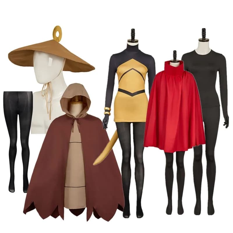 Cavaliere Hornet Shakra Vestito Cosplay Cintura Tuta Sherma Mantello con cappuccio Cappello di seta 2025 Canzone Costume Vestito da festa di carnevale di Halloween