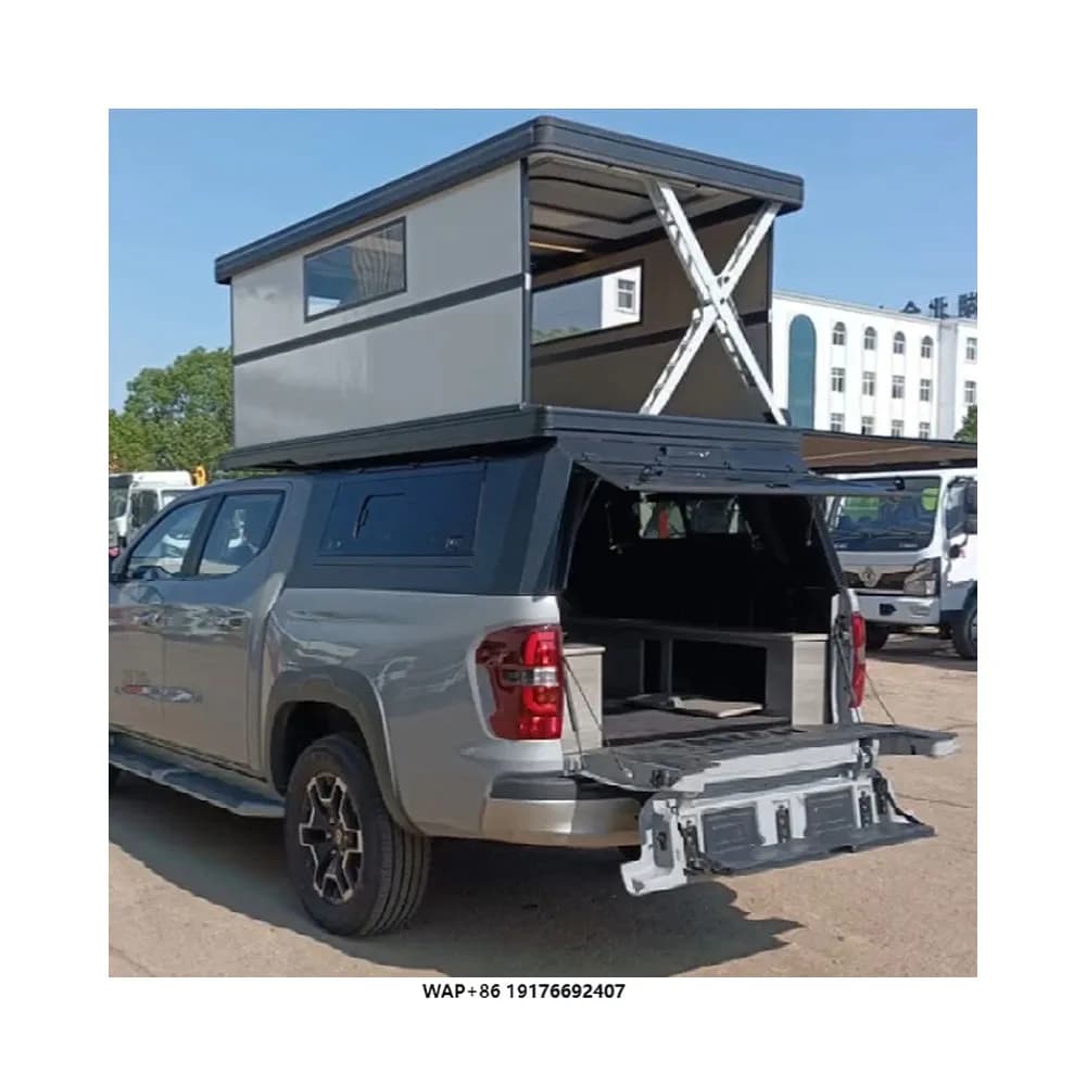 Aluminium Alloy Waterproof Rooftop Tent for Outdoor Camping SUV Car Roof Racks 4 People Capacity Triangle Hard Shell Top Roof