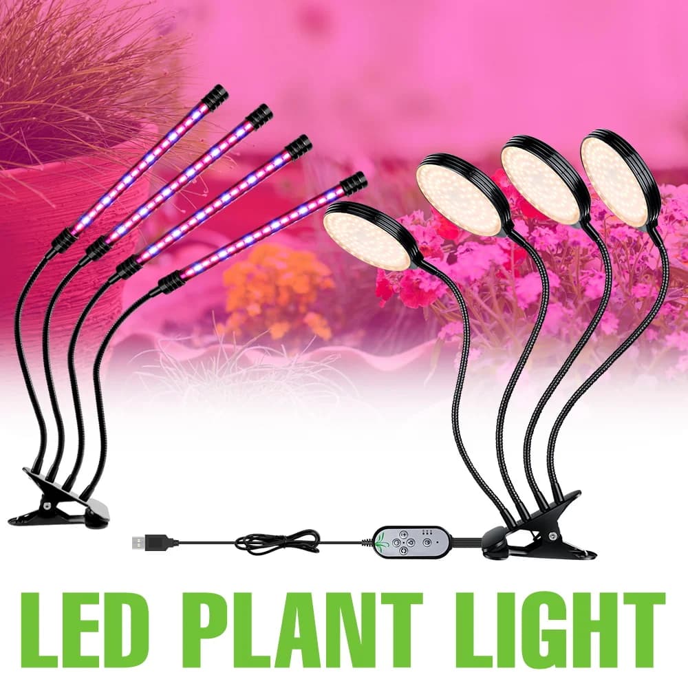Lampada LED per Coltivazione Piante USB a Spettro Completo, Luce per Coltivazione Indoor in Vaso 5V Dimmerabile, Illuminazione per Serra, Verdure e Fiori