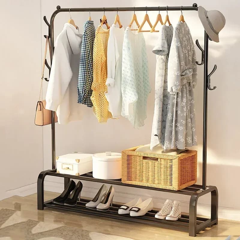 Moderno Appendiabiti in Metallo per Boutique, Camera da Letto, Lavanderia, Porta Borse e Vestiti, Stile Nordico