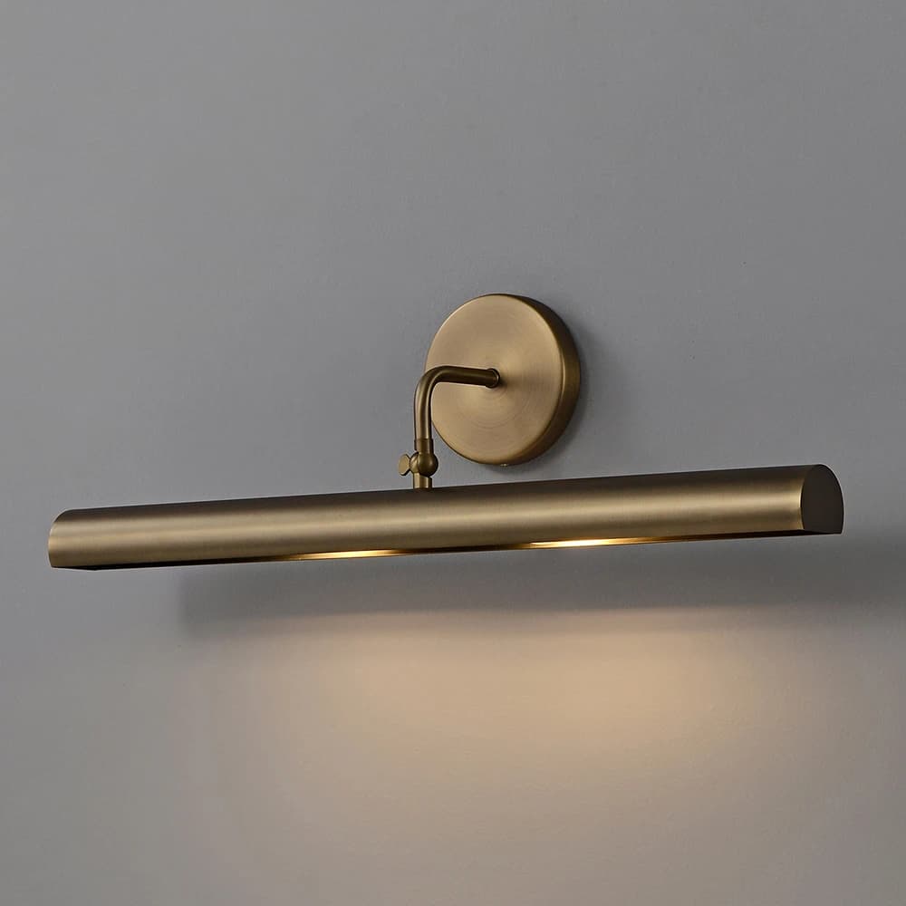 Lampada da parete a LED in ottone anticato regolabile per specchio da bagno o quadri