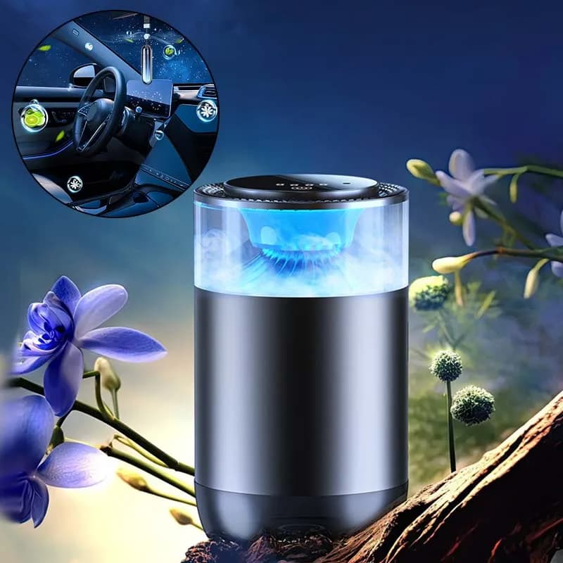 Smart Car Fragrance Diffuser Rechargeable Air Diffuser Deodorant for Auto Environment Clouds with Deodorant for Indoor Car with RGB Light