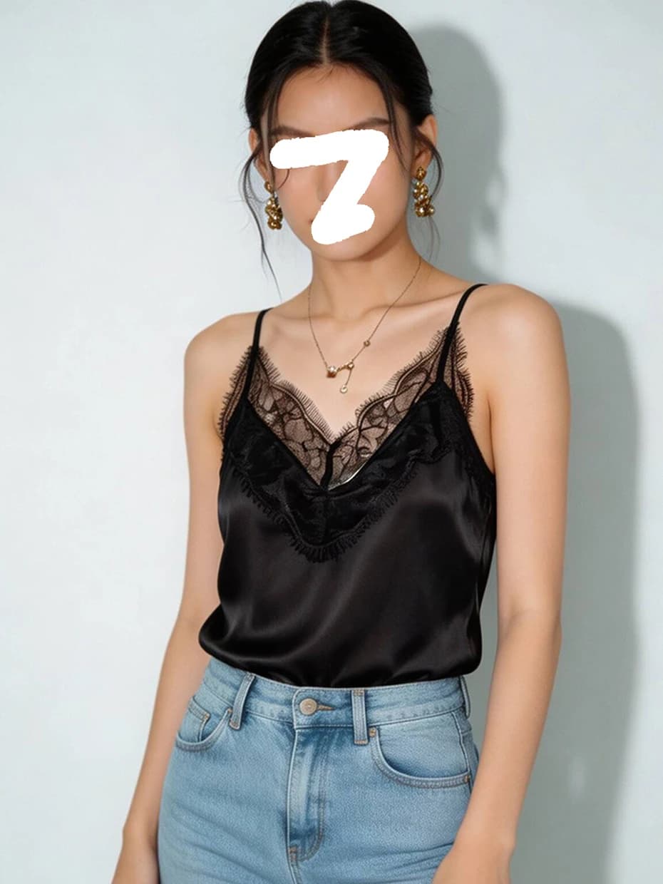 Black Sexy Lace Strap Vest Women's Spring Autumn New Style European Fashion Small Shirt Underwear Suit Base Shirt
