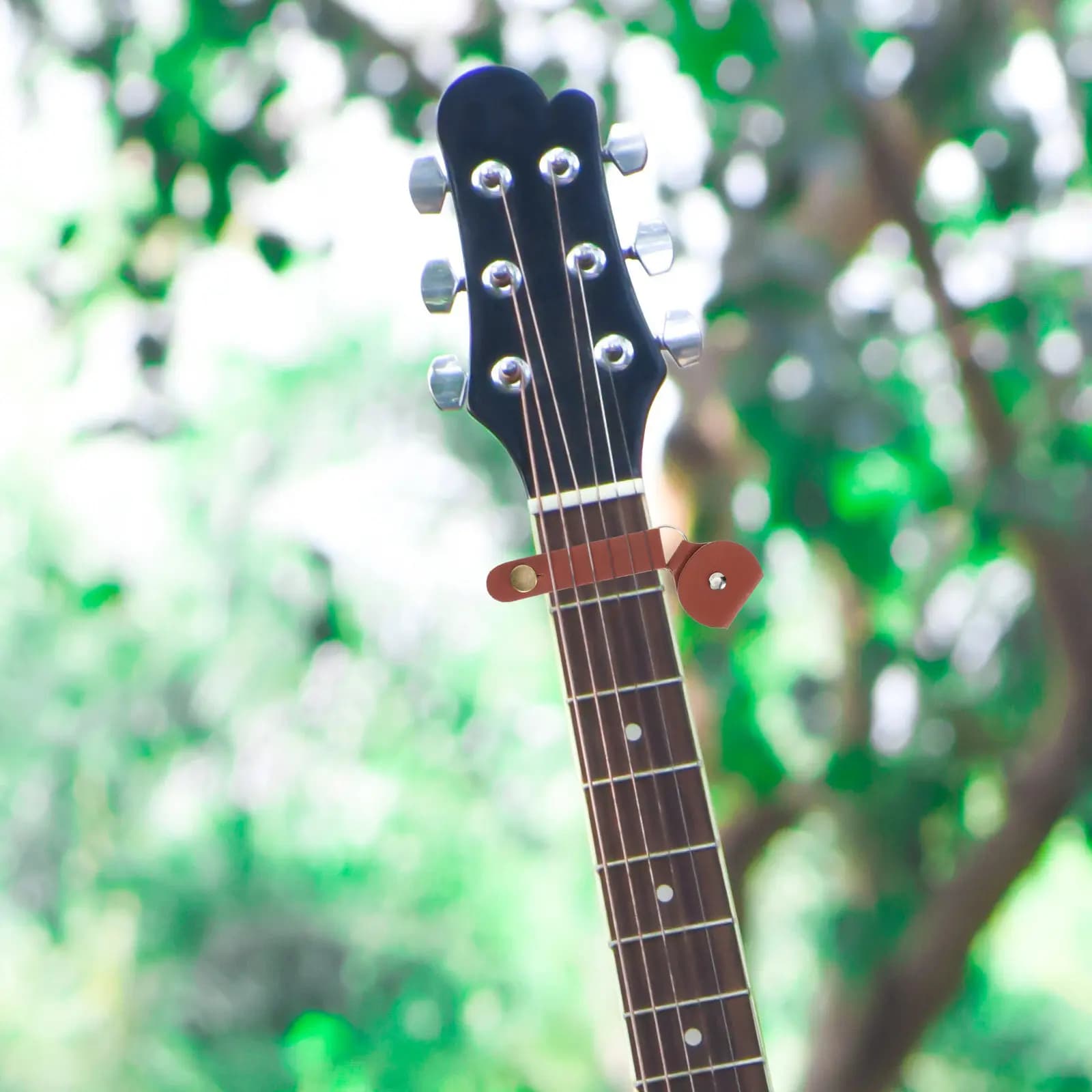 Kit di 4 Eleganti Cinghie per Chitarra con Finitura Raffinata, Design Anti-Graffio con Contenitore per Plettri, Cinghia Portatile per Paletta della Chitarra