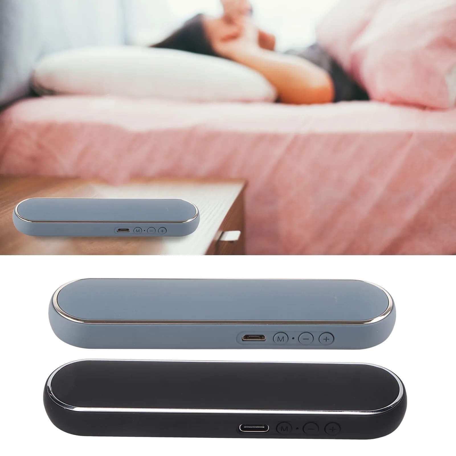 Altoparlante per cuscino Bluetooth Macchina per rumore bianco Conduzione ossea Altoparlante sotto il cuscino Batteria integrata da 400 mAh portatile per la casa
