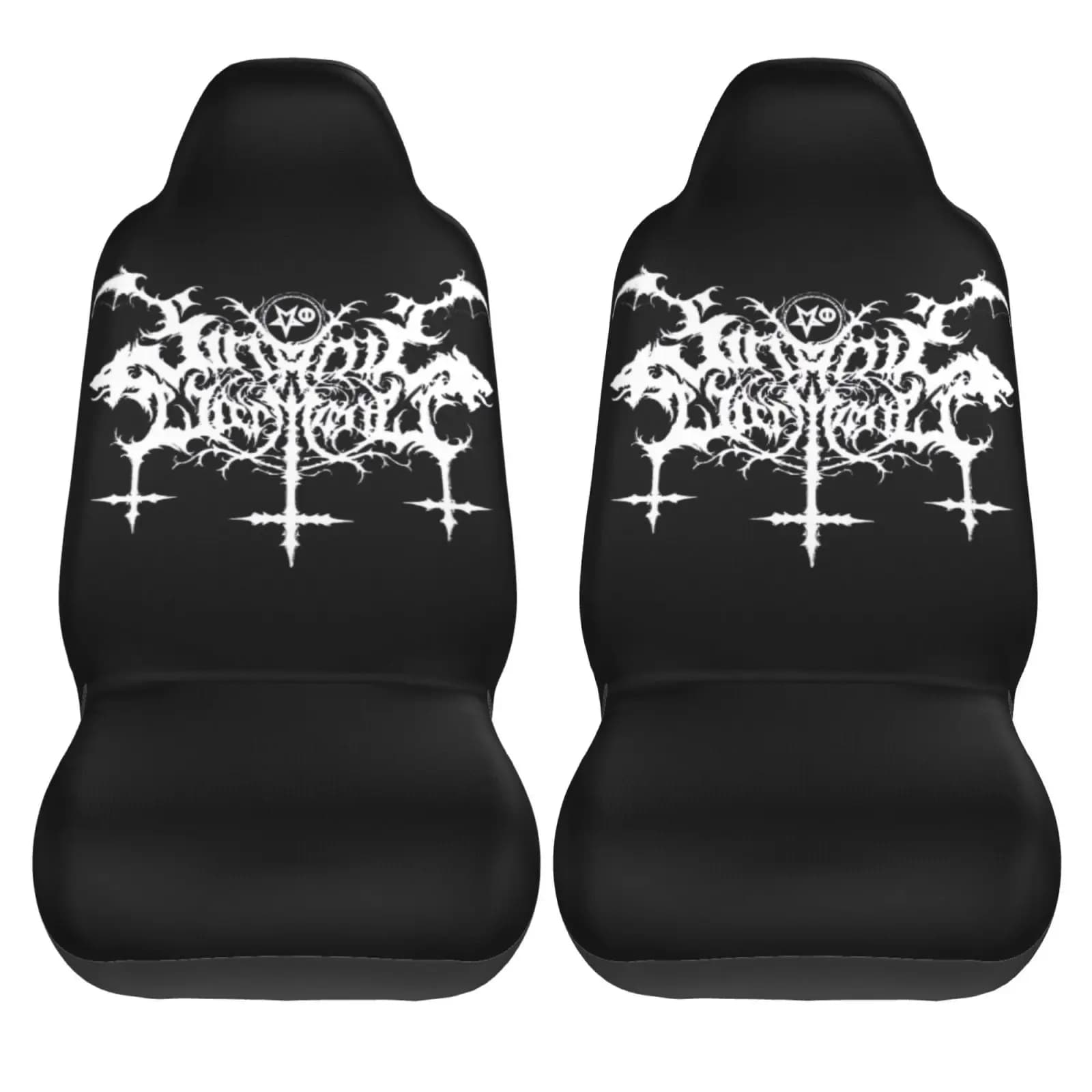 Car seat with gothic pattern print Anti-vegetative cover and comfortable protective cover Unique style 2 pieces Universal type