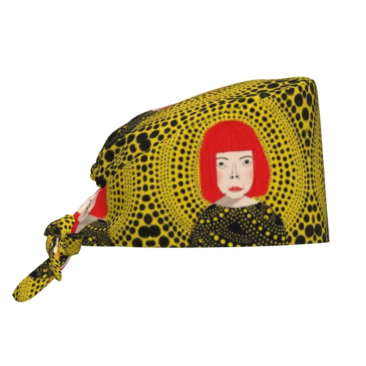 Personalized Yayoi Kusama Aesthetic Breathable Nursing Beret Surgical surgical caps Nursing medical cap Zucca Art Dots Workbook Scrub