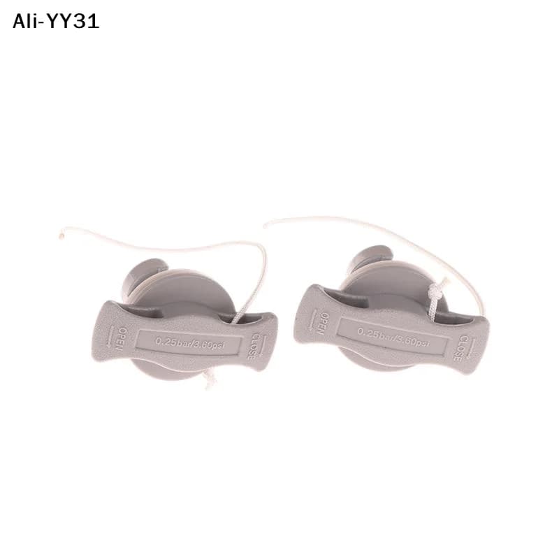 【Y3】Set da 2 Pezzi Tappi a Spirale per Valvole d'Aria per Gommoni, Kayak e Paddle Board, Impermeabili e con Corda