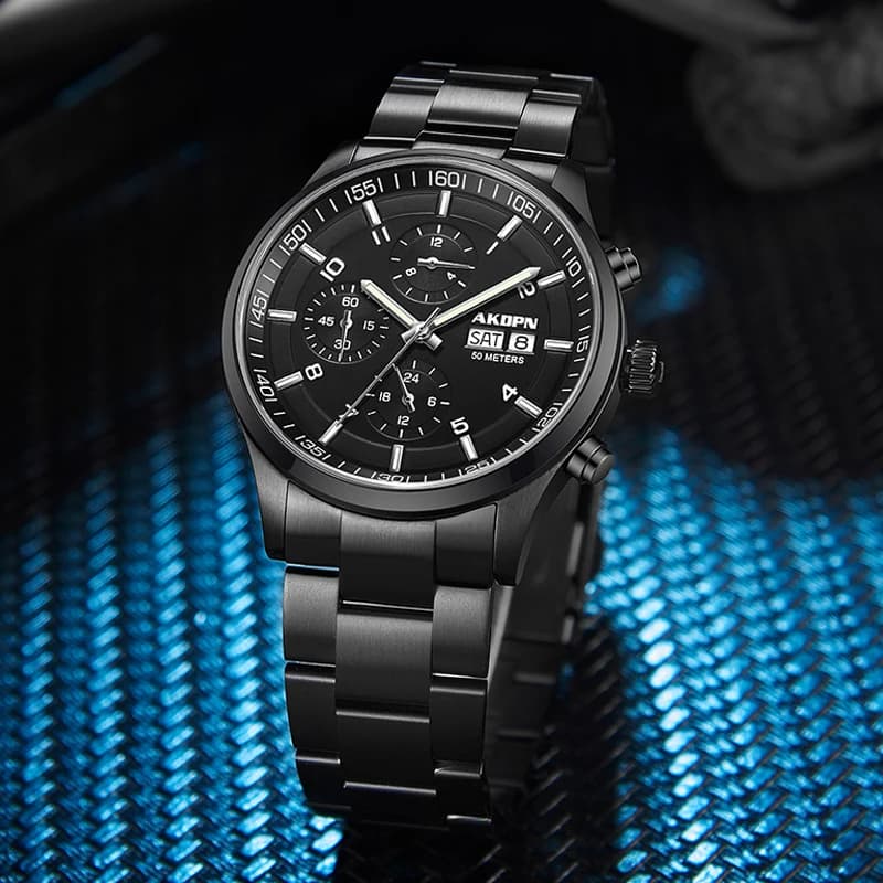 Men's Automatic Mechanical Watch Man Business Stainless Steel Multifunctional Men Watch Luxury Automatic Mechanical Watch Pilot