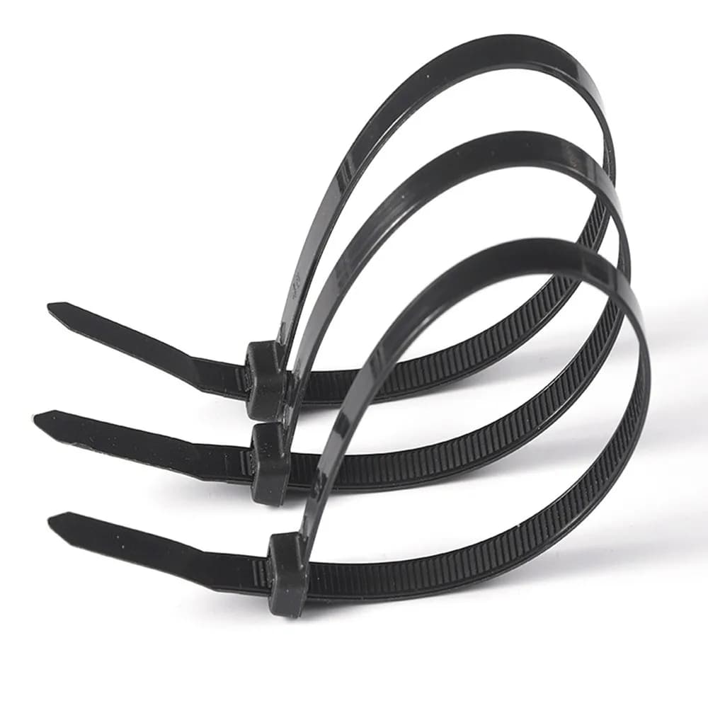 Fascette per cavi autobloccanti in nylon da 100 pezzi ​ ​ ​ ​ Utensile manuale resistente e durevole ​ ​ Fascette per cordoncini ​ ​ ​ ​ Gestione dei cavi ​ ​ ​ ​ Fascette in filo di plastica ​ ​