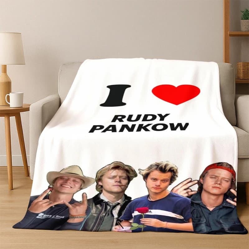 JJ Maybank Rudy Pankow Star Flannel Blanket Coperta morbida e calda per camera da letto, soggiorno, letto, viaggio, picnic, regalo per bambini