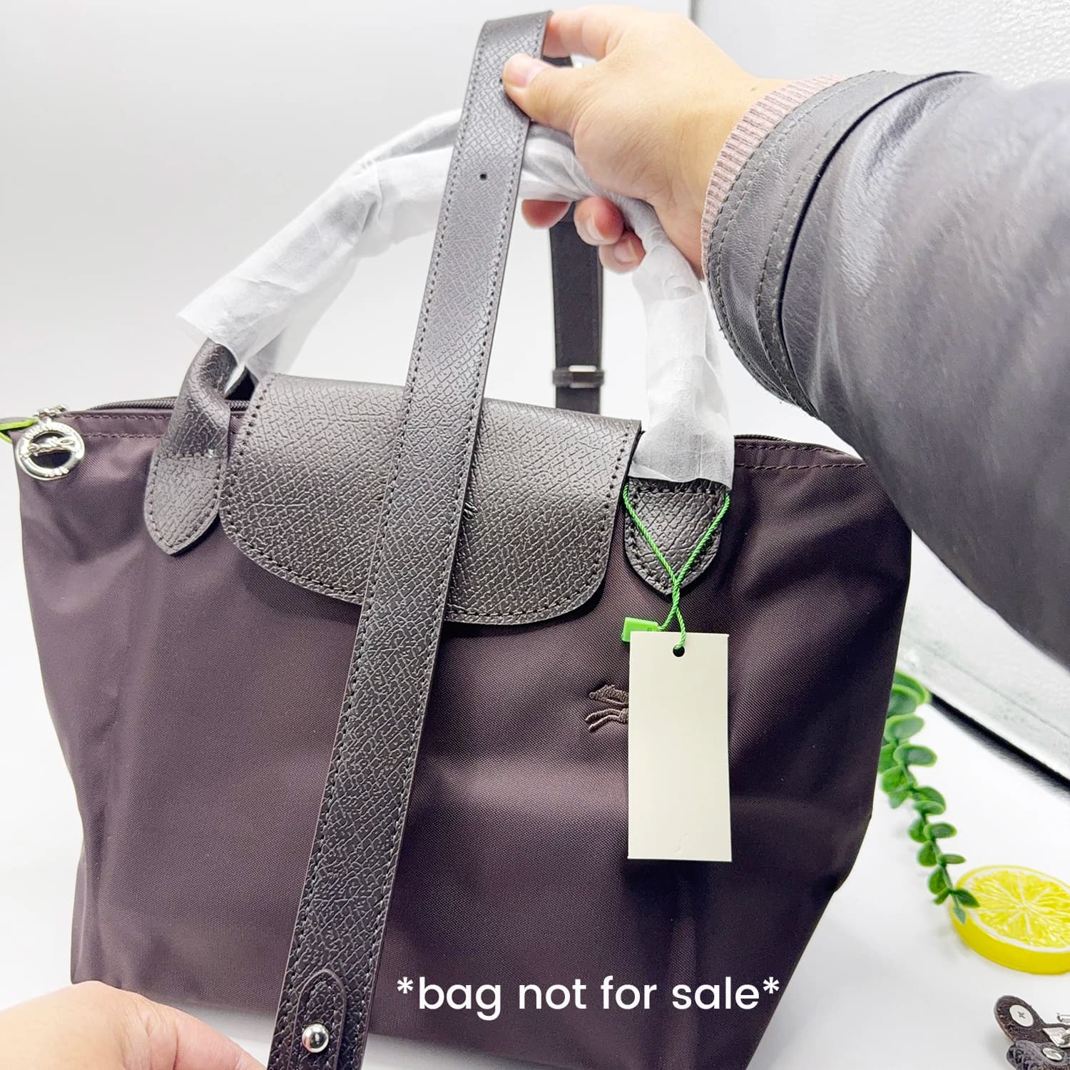 Longchamp Leather Bag Strap Short Sleeve MOCHA Edit Small Bag Without Punching Bag Accessories