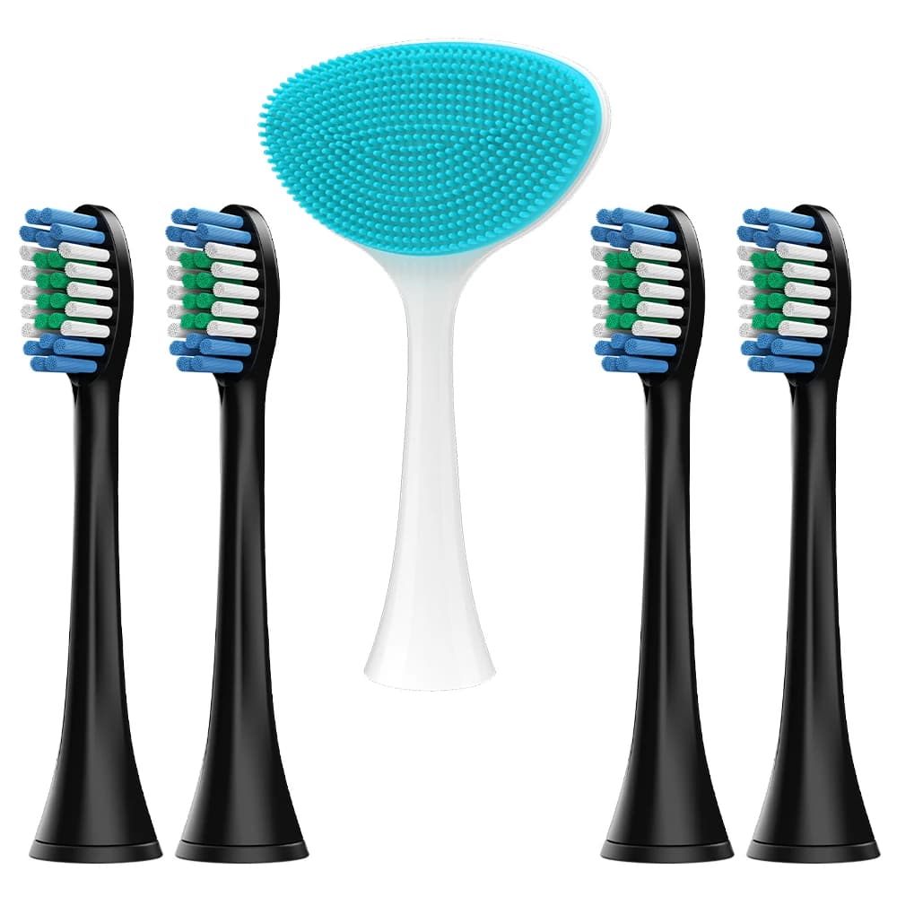 Testina multifunzionale per spazzolino e 4 testine di ricambio compatibili con lo spazzolino elettrico Philips Sonicare, per 4100 6100