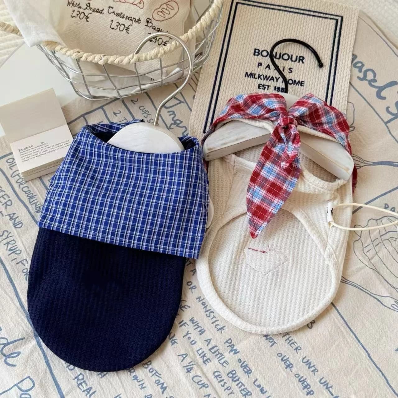 Pet Summer Sailor Suit Breathable Waffle Dog Clothes Small Dog Collar Pullover Cute Bichon Frise Short Sleeved Shirt