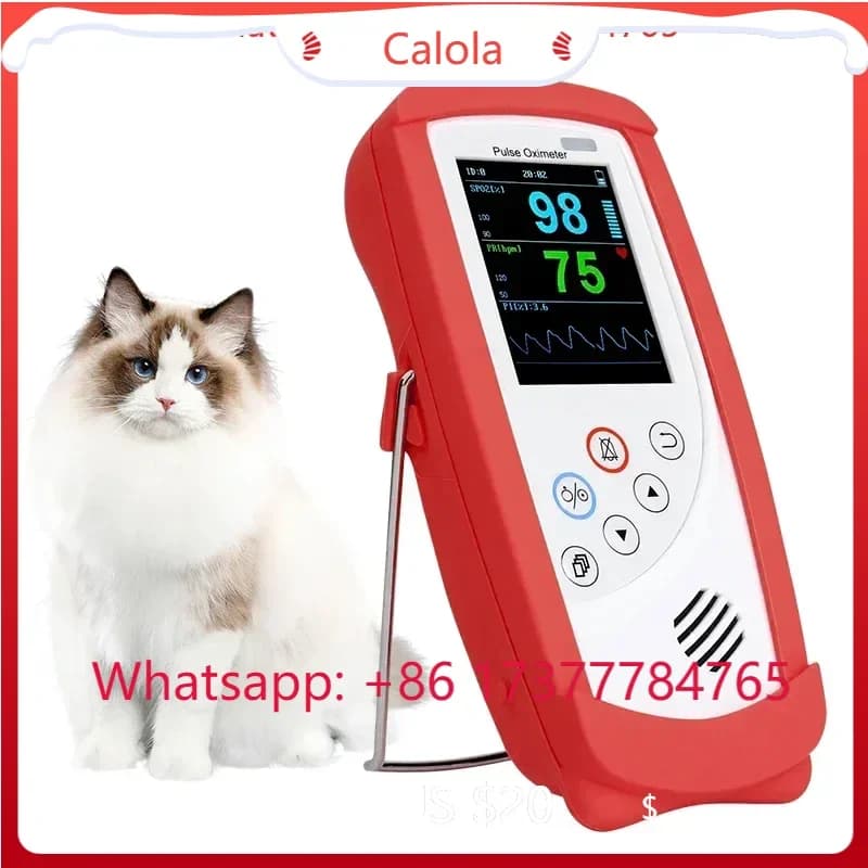 Pulsossimetro VET di Produzione Cinese – Misurazione Accurata di SpO2 e PR per Animali Domestici con Sonda per Lingua/Orecchio