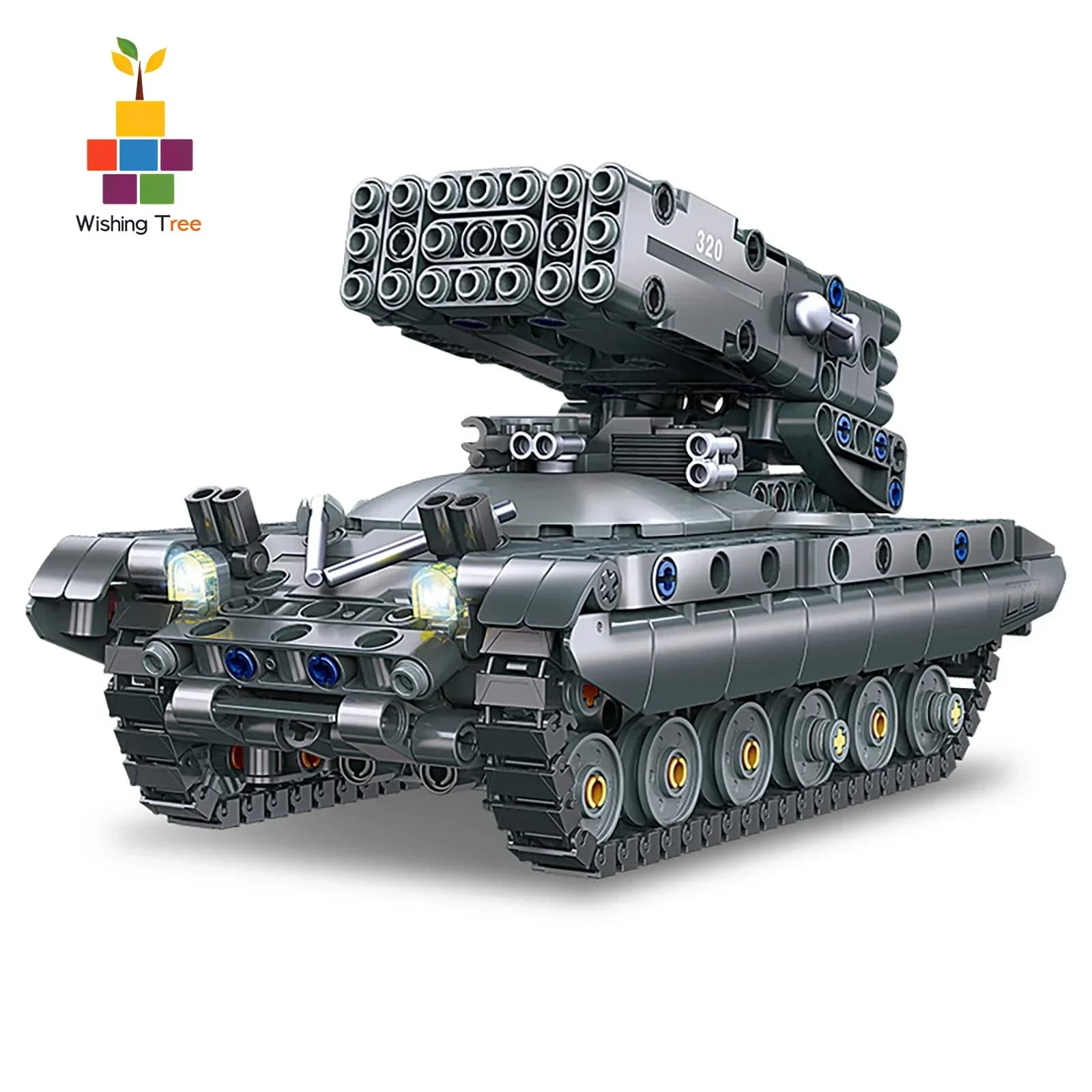 Set di Costruzioni Militari da 583 Pezzi, Modello di Lanciarazzi TOS-1A, Kit di Costruzione Fai-da-Te per Ragazzi con Benefici Educativi