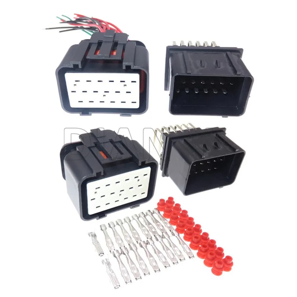 1 Set 18 vie Auto maschio femmina cablaggio prese ECU con cavi 344107-1 connettore PCB elettrico per Auto 344106- 1 344103-1