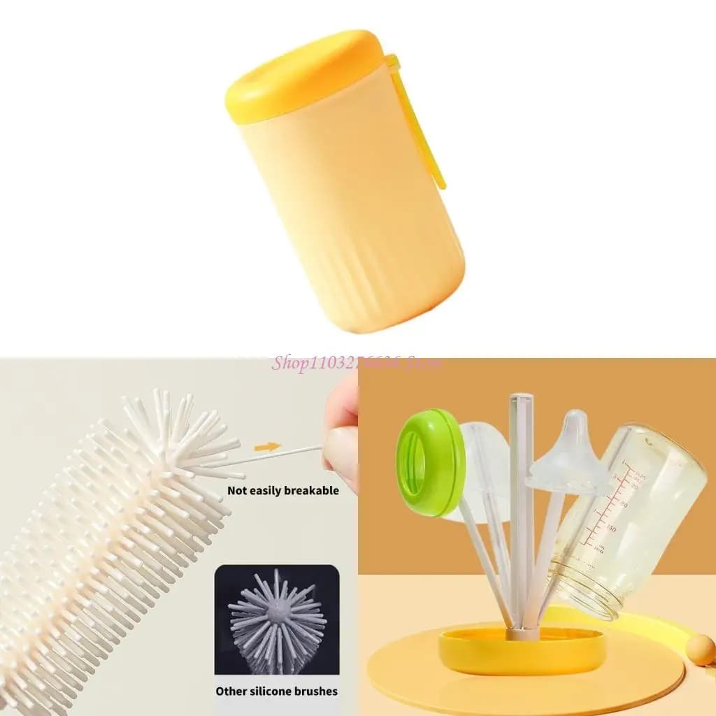 R6FD Set pennelli per bambini versatili set 360 rotazione per pulizia del baby biberon set neonato alimentazione Biota
