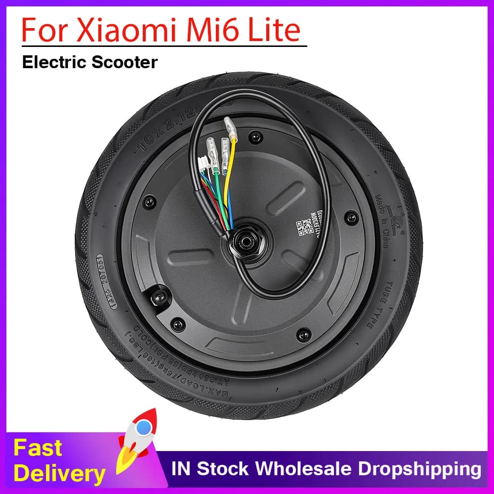 For Xiaomi 6 Lite Rear Motor Wheel Assembly for 6lite Electric Scooter with 10x2.125 Tire Drive Hub Replacement Part