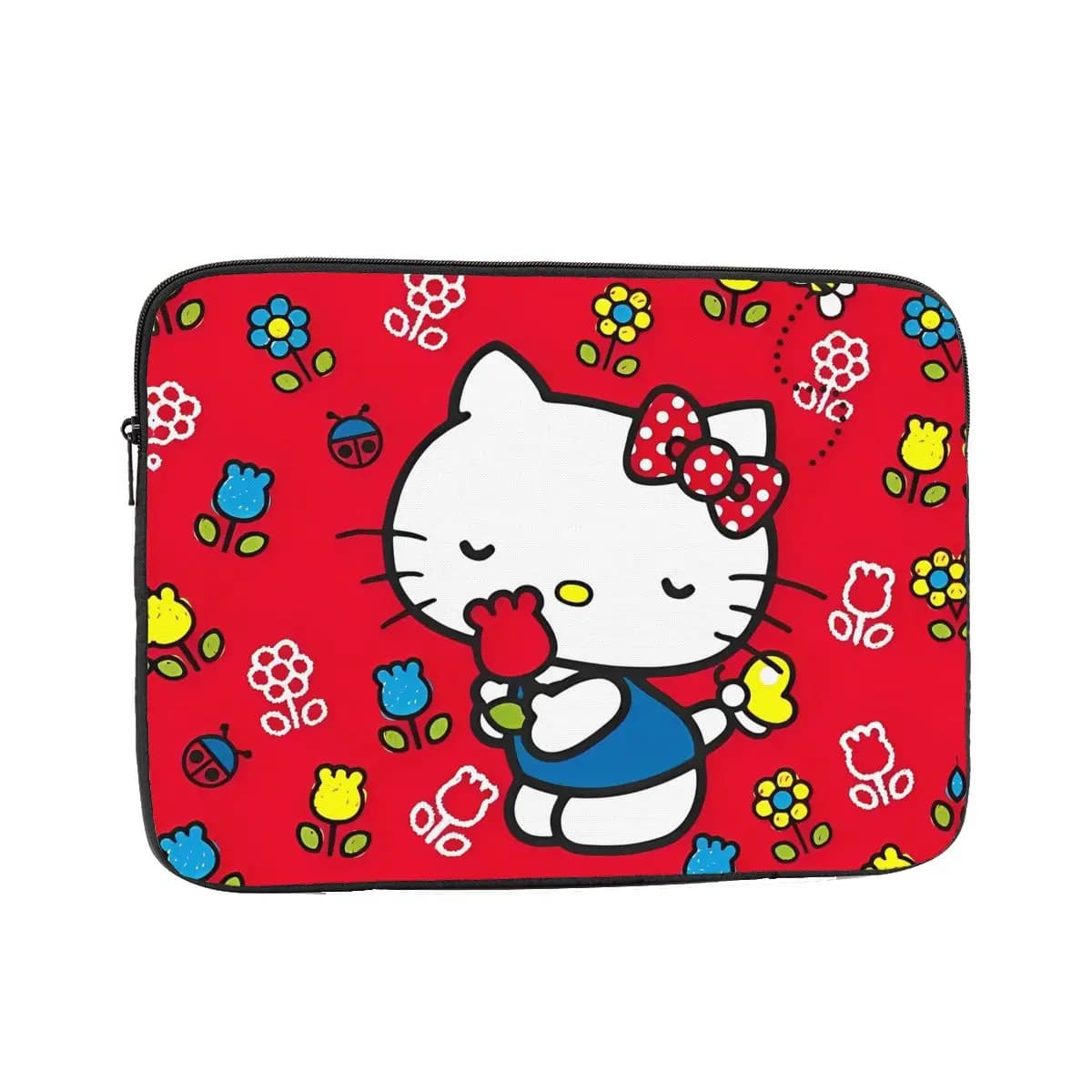 Custodia Protettiva per Laptop con Simpatico Design Cartoon, 12 13 15 17 Pollici, Borsa per Notebook Hello Kitty Antiurto