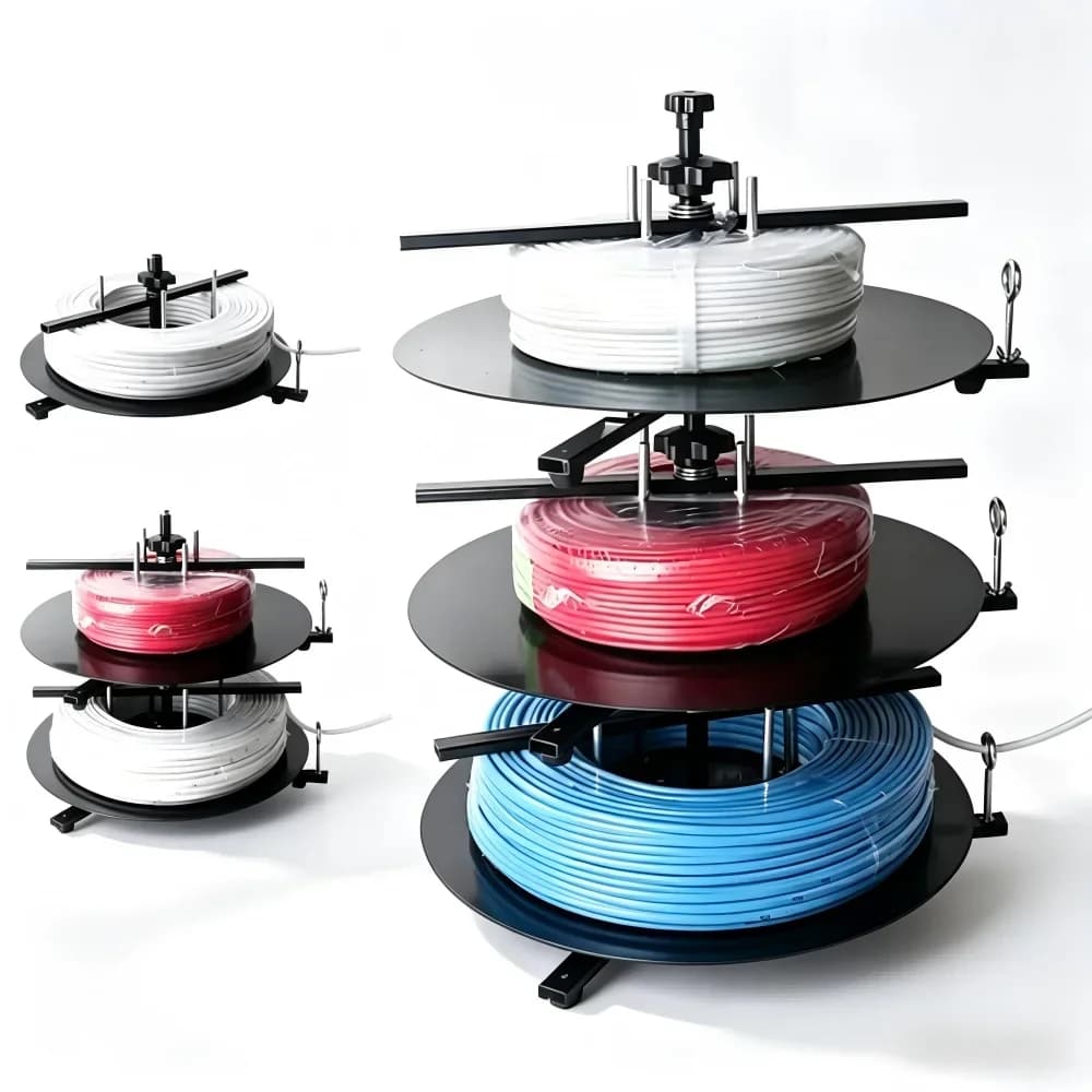 1-4 Layer Rotary Wire Feeder BV Cable Dispenser Rack Rotating Disc Cable Discharge Stand Multifunctional Wire Reel Holder