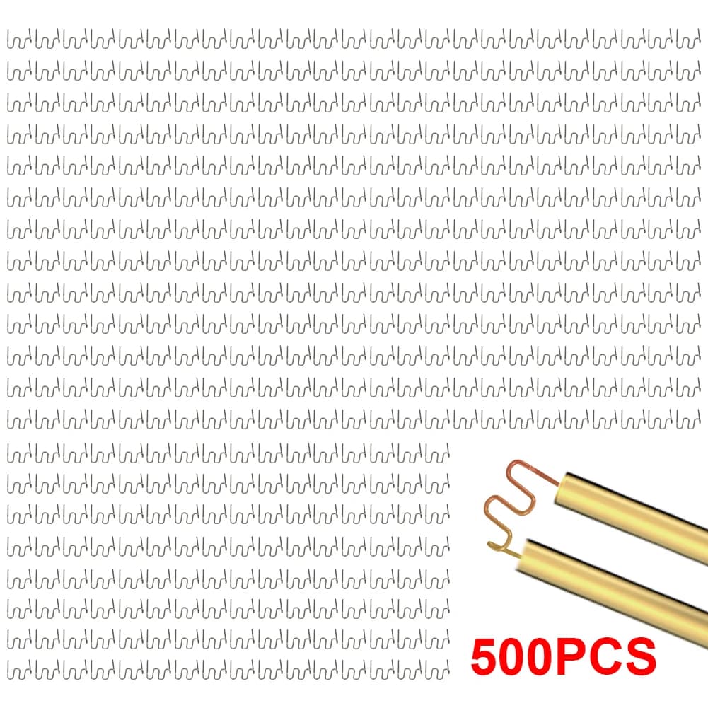 500 Pcs Welding Rods Welding Staples Wave Flat Hot Staples for Plastic Welding Hot Stapler