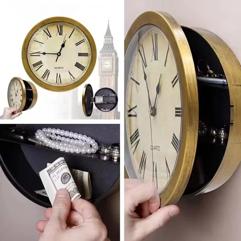 Cassaforte a Forma di Orologio da Parete, Contenitore Nascosto per Oggetti di Valore, Decorazione per la Casa, Bestseller