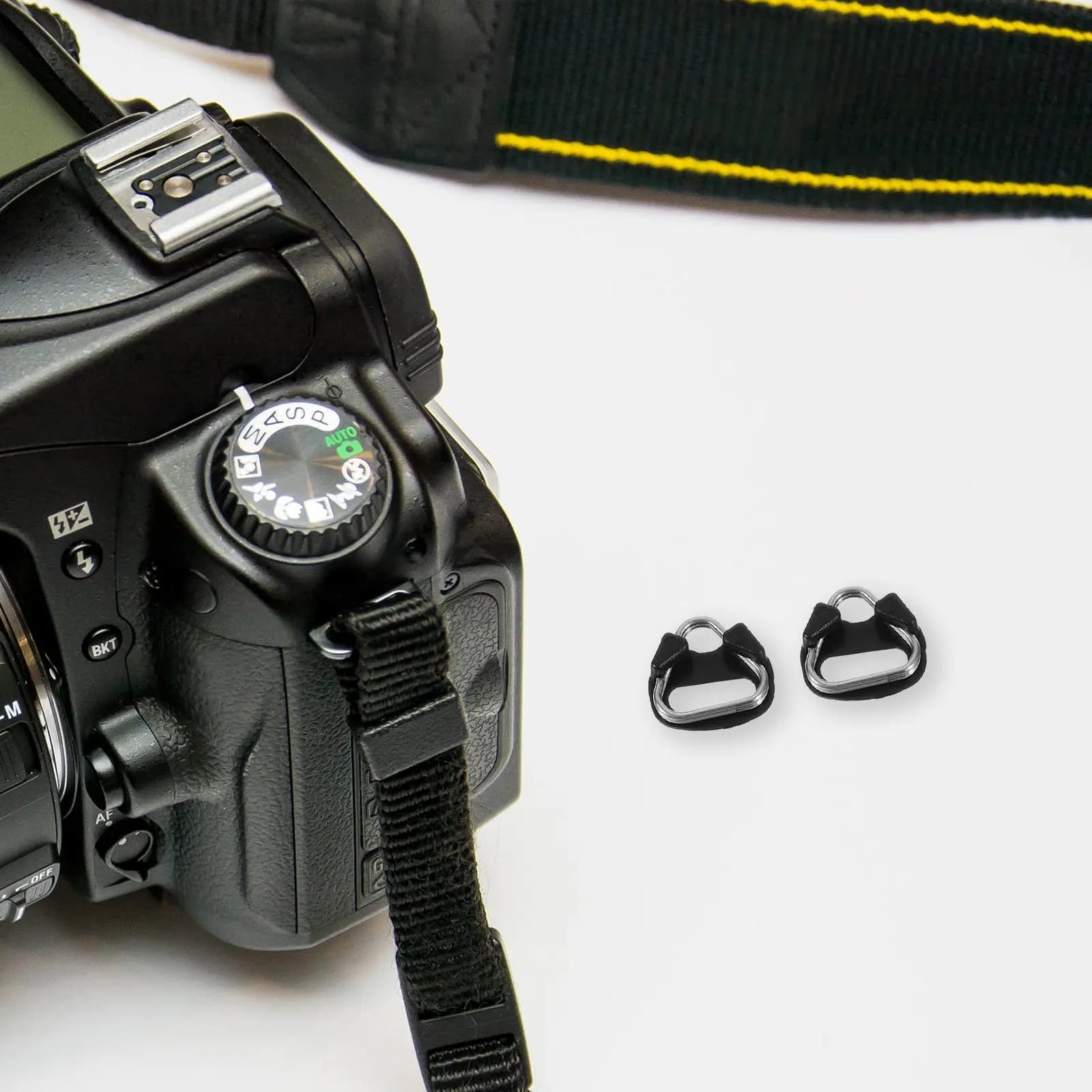 Set di Accessori per Cinghia Fotocamera: Anelli di Fissaggio, Copricinghie, Fibbie, Adattatori per Laccetto Fotocamera per Viaggi e Outdoor, DSLR e Mirrorless