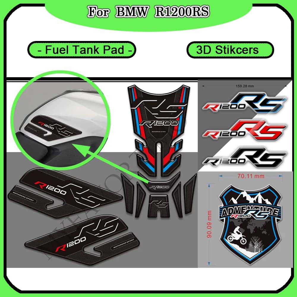 Per BMW R1200RS R 1200 RS R1200 moto serbatoio carburante pad decorazione protezione adesivo fiore carta lisca di pesce adesivo