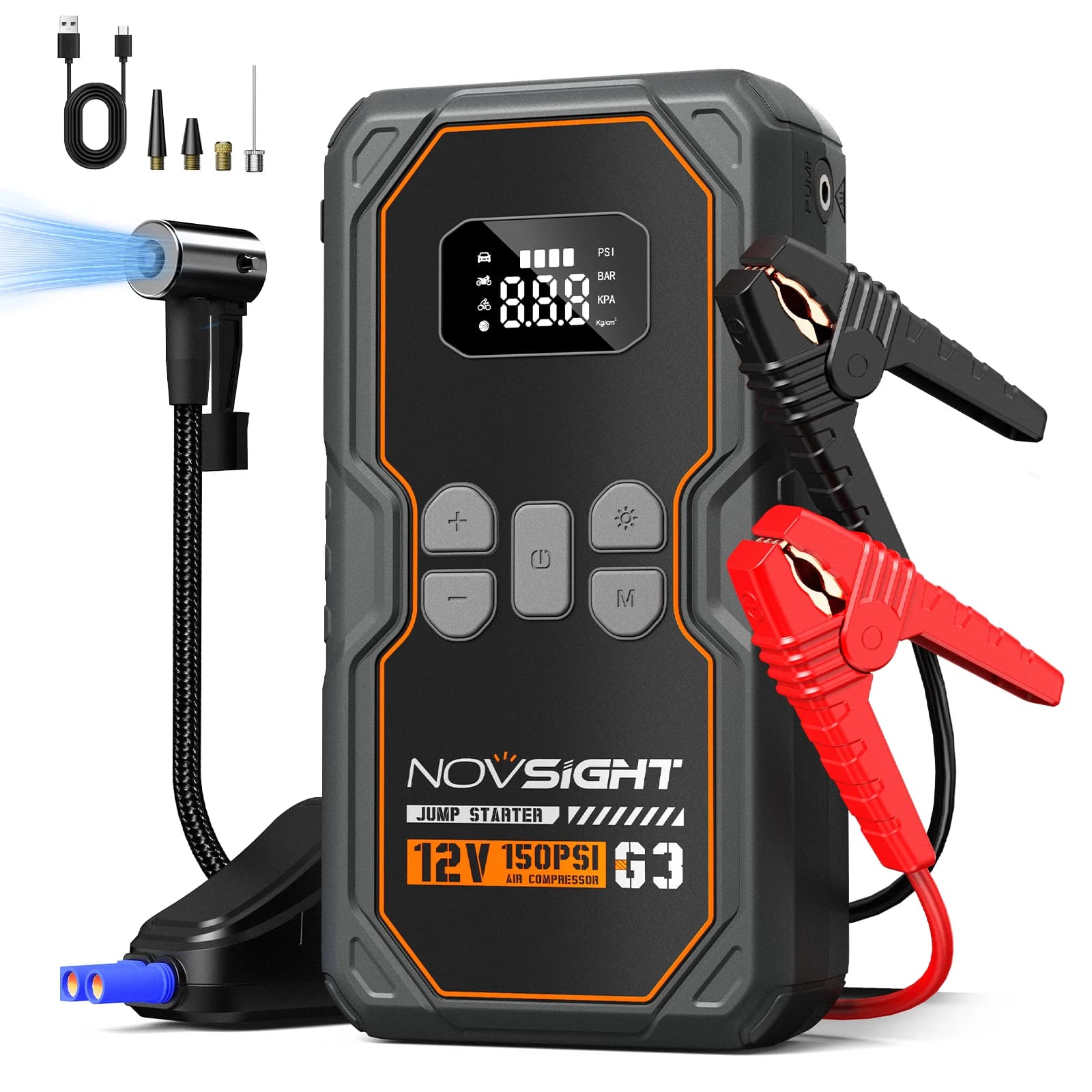 Neverland 4000A Avviatore di emergenza per auto Accumulatori e caricabatterie di riserva 12000mAh Dispositivo di avviamento di emergenza portatile per ricarica rapida automatica 12V