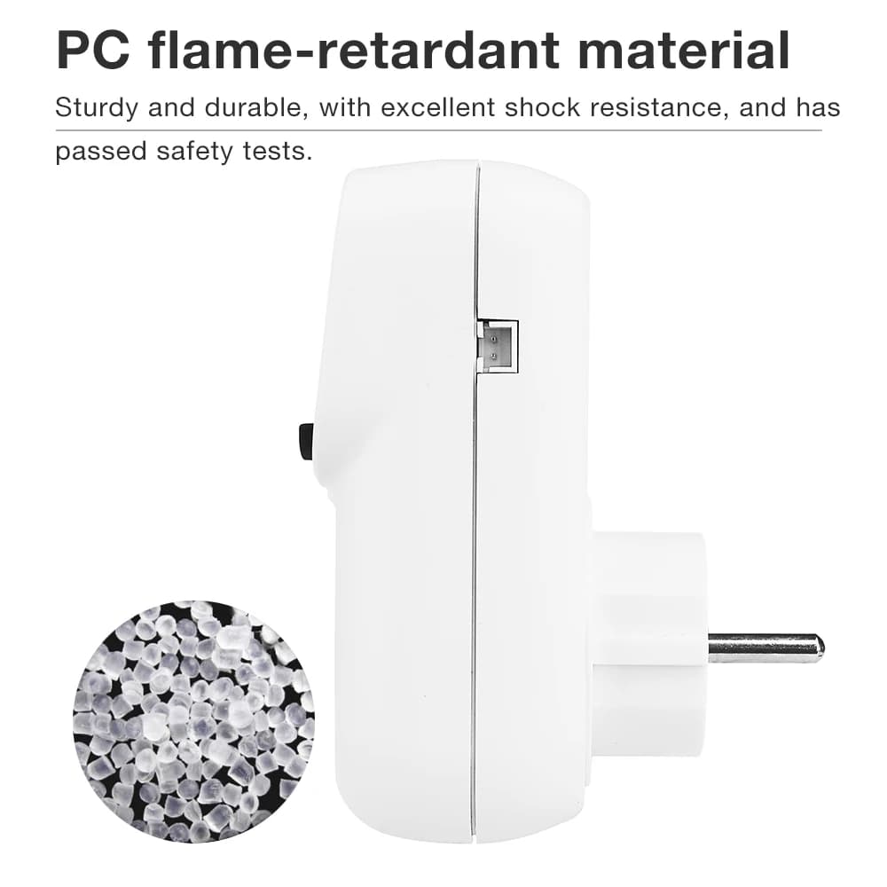 Presa Termostatica Intelligente TUYA WIFI con Sensore, Display LCD, 16A, Spina EU, Controllo Remoto e Timer