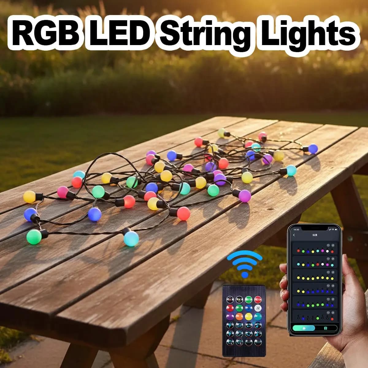Luci Fatate Controllabili via App, Timer Intelligente, Sincronizzazione USB, Impermeabili, Dimmerabili, Programmabili, Illuminazione per Feste, Decorazione per Giardino Esterno