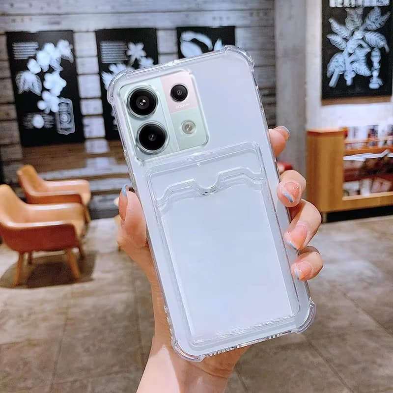 Custodia per slot per schede Note13 per Xiaomi Redmi Note 13 12 11 Pro 10 12s 11s 10s 9 Mi 12T 13T Poco X6 X5 X3 NFC Cover trasparente