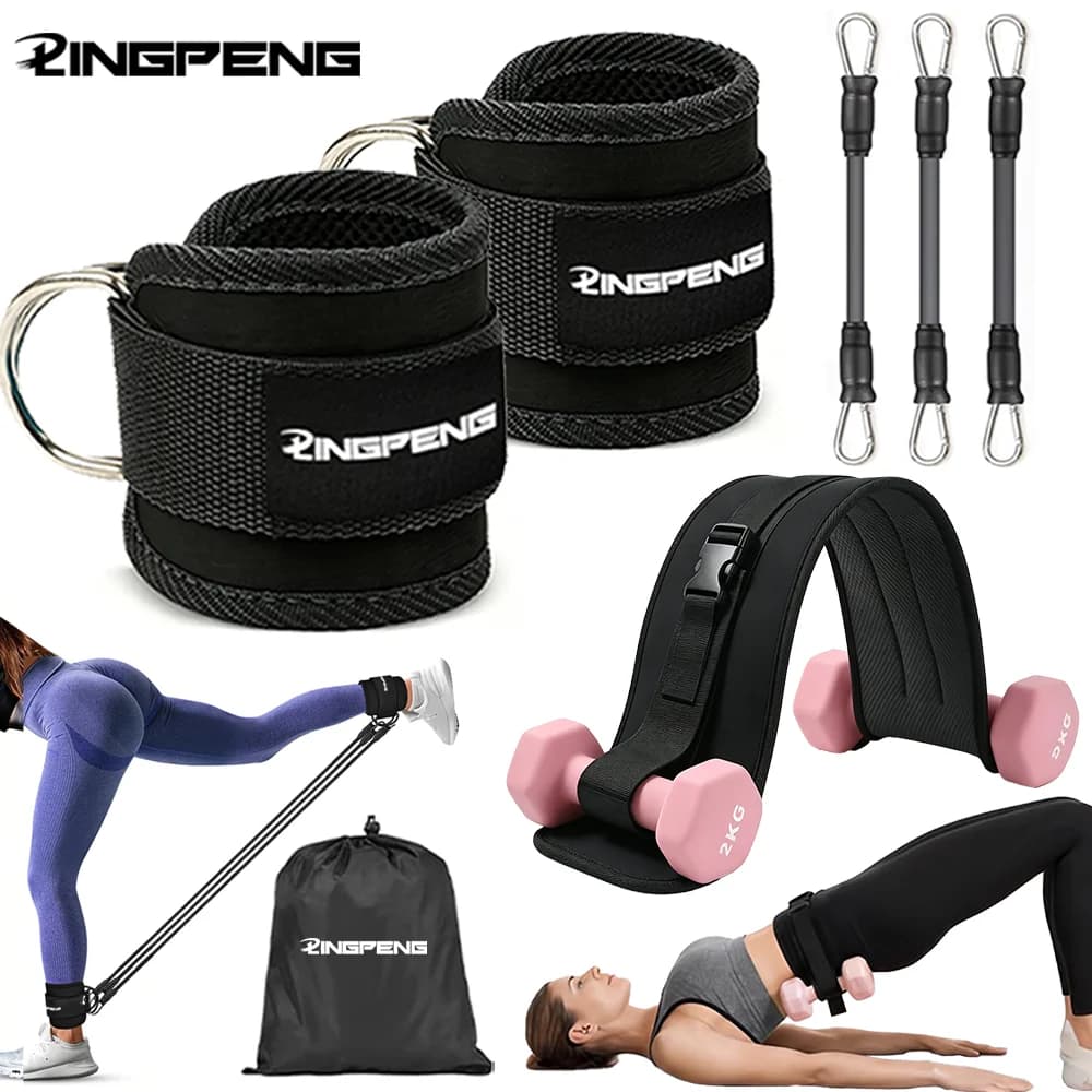 Fitness Ankle Straps Dumbbell Weight Belt Adjustable Gym Leg Excercises Training Workouts Sports Fit Glute & Leg Training