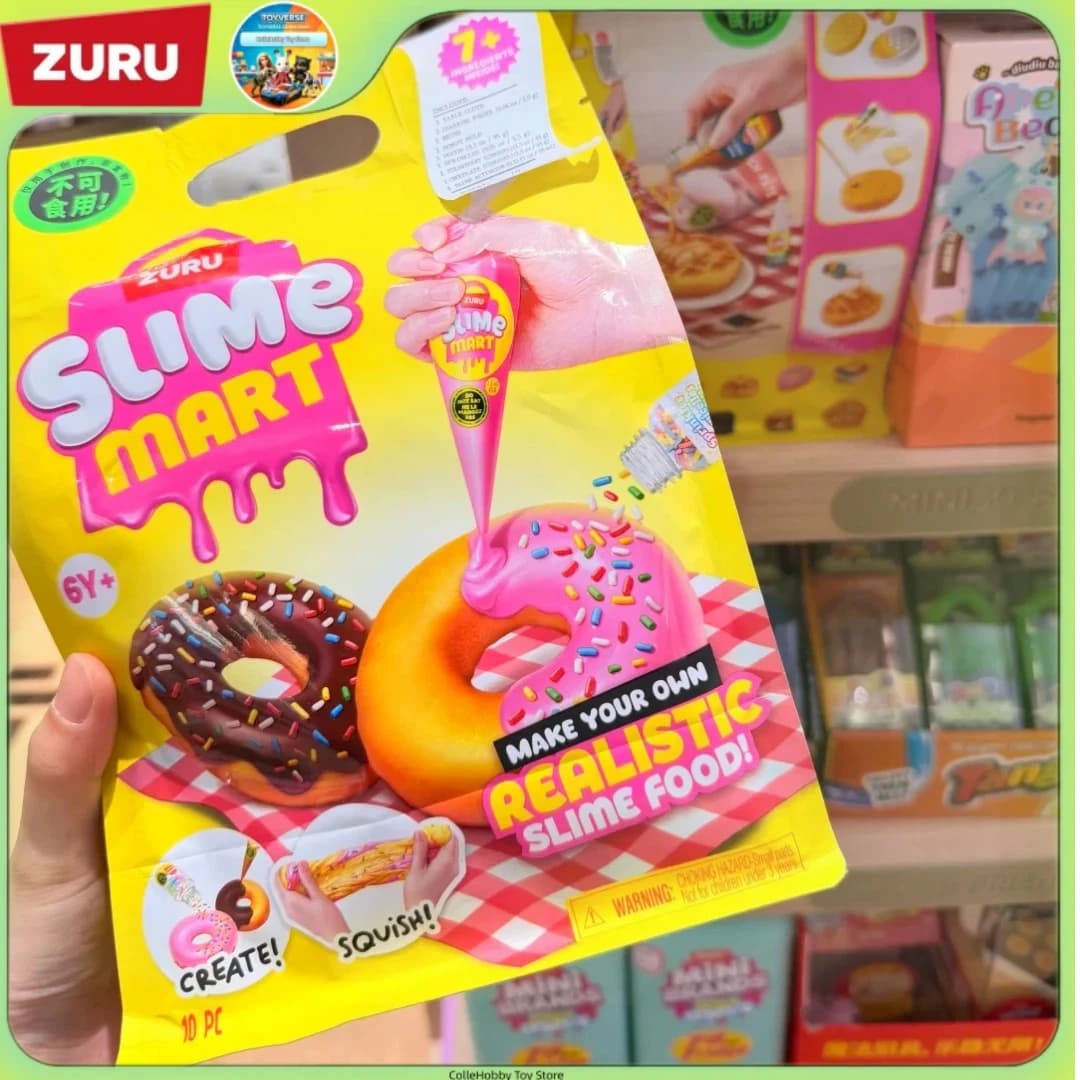 Zuru Slime Mart Tiny Shopping Pouch Diy Food Slime Squishy Stress Relief Craft Kit Pretend Bakery Hobby Collectible Kid Toy Gift