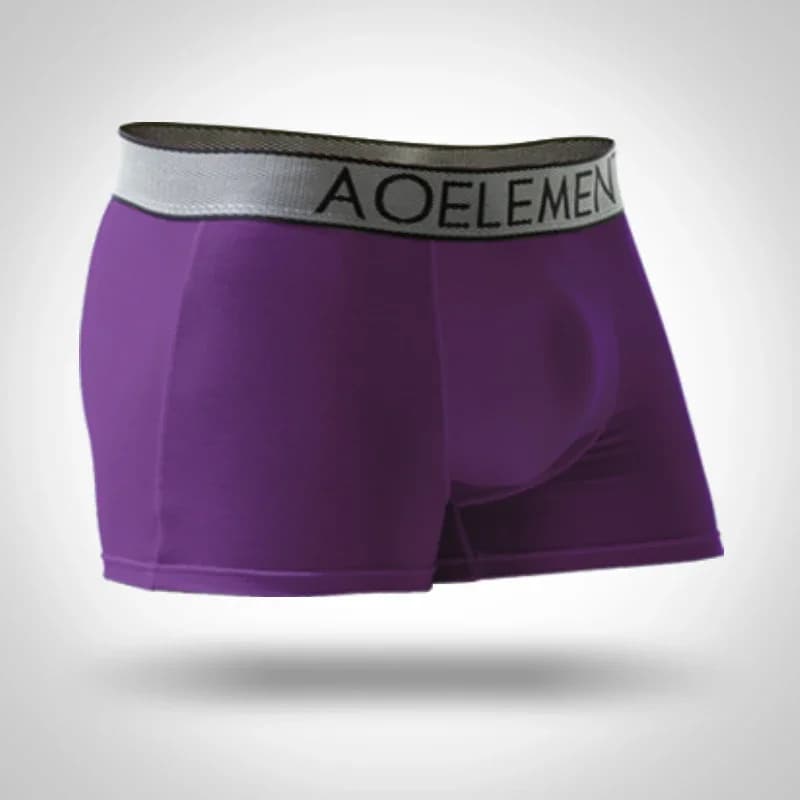 Boxer da uomo a U-convesso antiscivolo, design a separazione balistica, sacchetto di supporto scrotale per alleviare la varicocele.