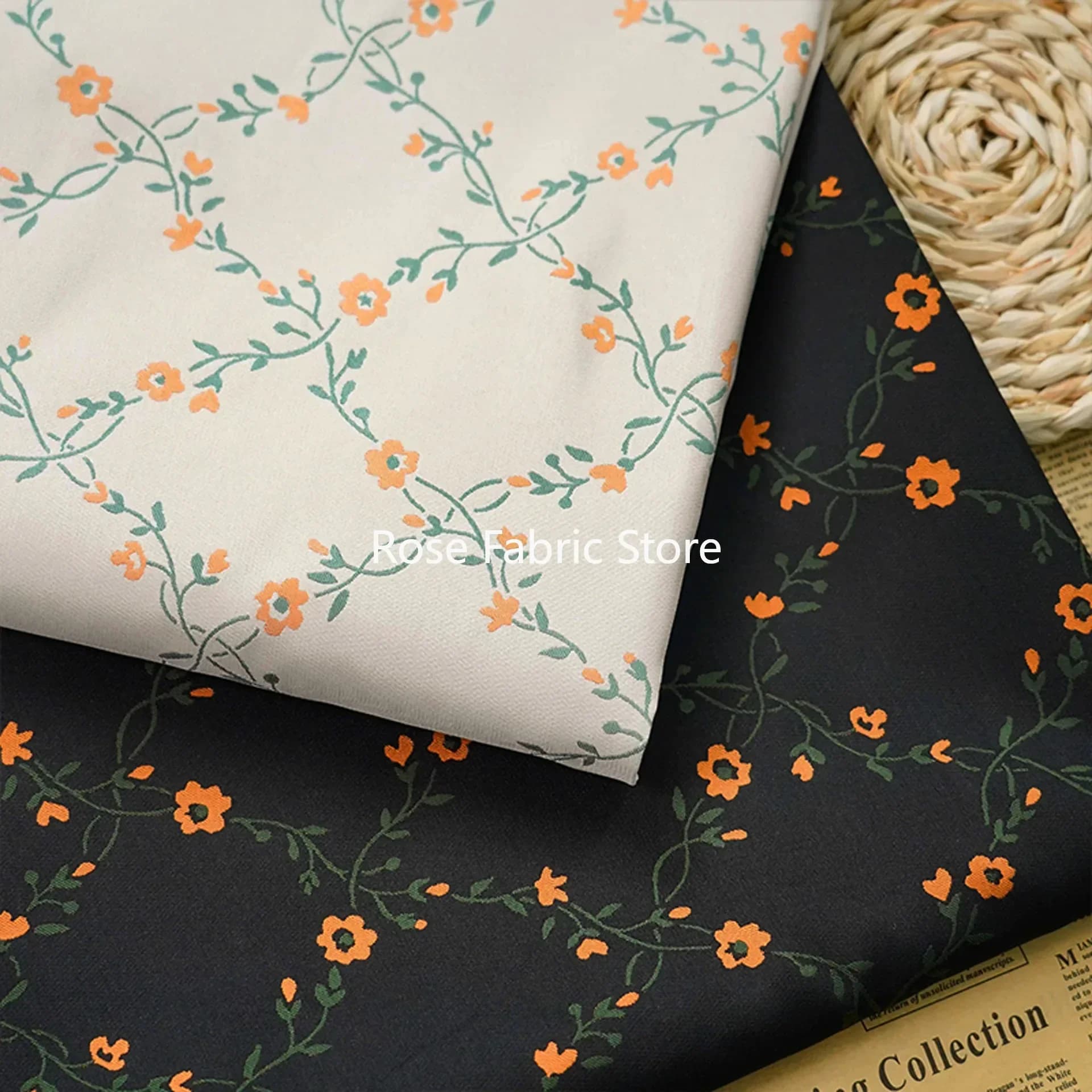 Tessuto jacquard tinto in filo di fiore piccolo da 1 metro, abito da donna, gonna, borsa, tessuti per la casa, tessuto da cucito decorativo