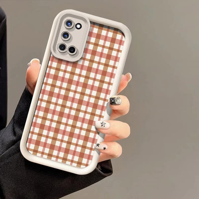 Soft TPU Phone Case For OPPO Realme GT 3 Master 6 Neo 5 Narzo N65 N63 N55 N53 70X 60X 50i Prime 50 Grid Pattern Matte Cover