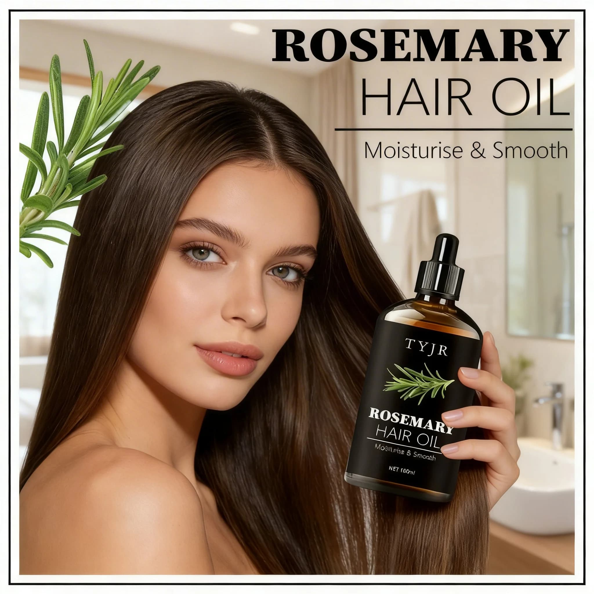 1/2pc 100ML Rosemary hair oil moisturizes and softens hair pure plant improve dryness essence long-lasting fragrance conditioner