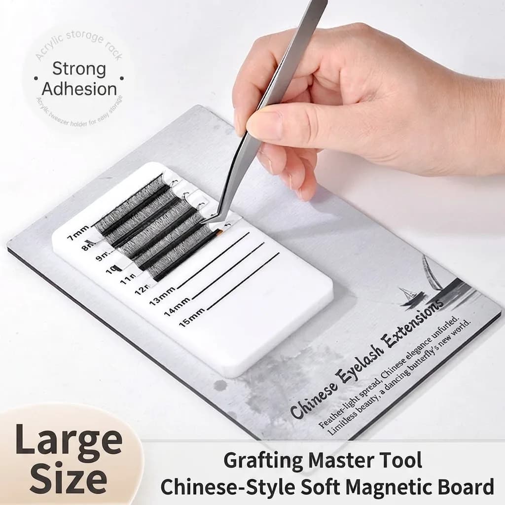Premium Soft Magnetic Lash Palette Eyelash Extension Palette Oriental Style Lash Tile & Magnetic Display Board Tool for Salons